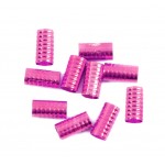 Inele din metal pentru codite afro RNG47 Roz, Set 10 bucati Inele din metal pentru codite afro RNG47 Roz, Set 10 bucati
